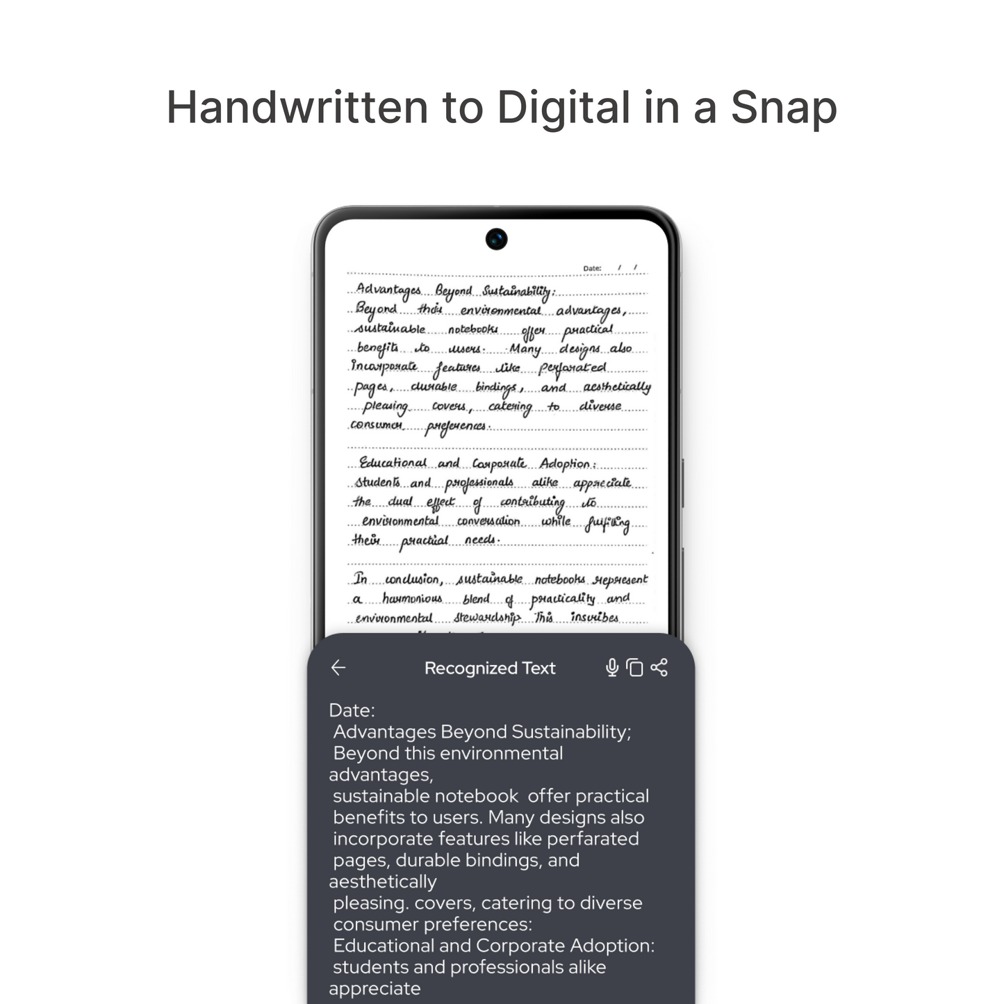 Eco ( AI- powered Single Use Sustainable Notebook)